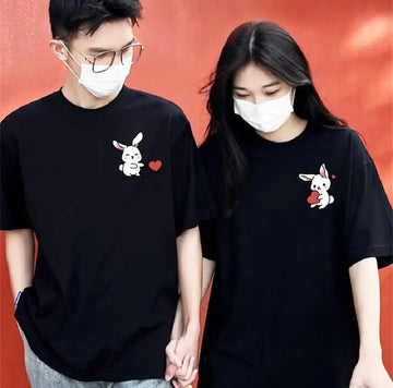 pack of 2 Pcs Unisex Jersey Printed T-Shirt Loved by 21+